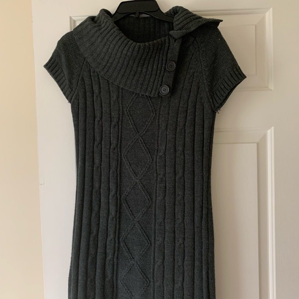 Grey sweater dress